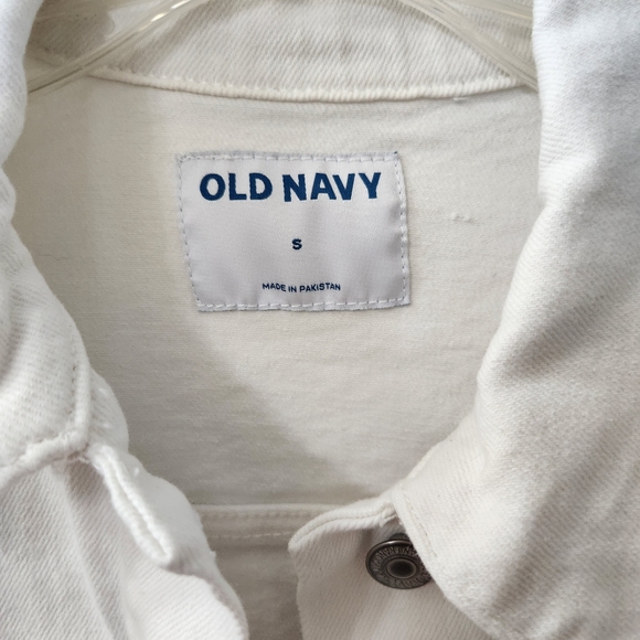 NWOT Old Navy Women's Cropped Trucker Jacket, Color: Off-White, Size: S - Picture 5 of 7